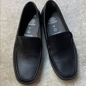 Geox Respira Black Leather Loafers Slip-On Women’s Shoes Sz 36 (US 6)